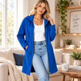 thumbnail image 2 of Aezemi Women Outdoor Hooded Sweatshirts Full Zip Knee Length Drawstring Fashion Comfy Outfits Coat Trendy Long Sleeve Zip up Workout Casual Tunic Hoodie Blouses with Pockets XL, 2 of 7