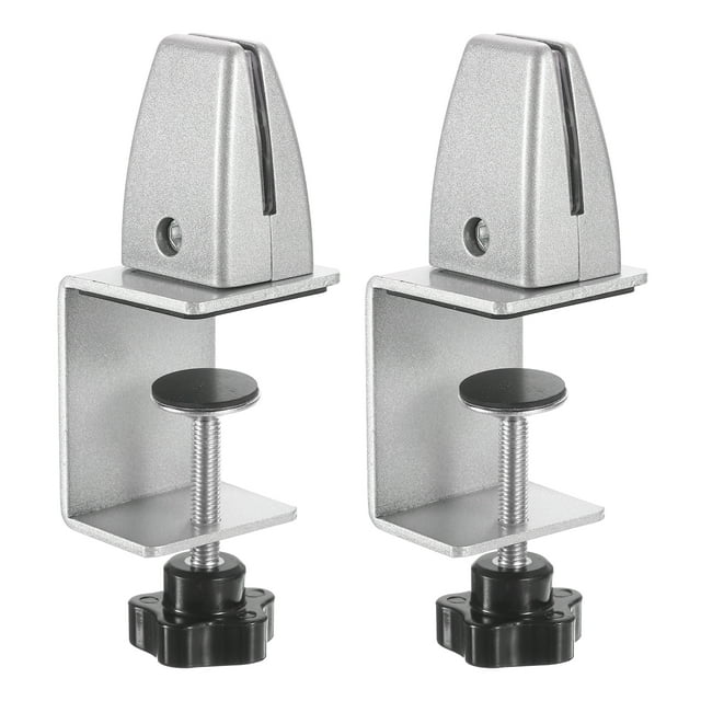 Unique Bargains Support de Support de Partition 2 Pack Pince Réglable pour 3,2-9mm d'Épaisseur, Ton Argent