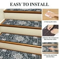 thumbnail image 4 of LOKHOM 15 Pack Carpet Stair Treads for Wooden Steps Indoor 8" X 30" Non Slip Staircase Step Treads for Dogs, Kids and Elders, Black, 4 of 7