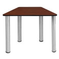 thumbnail image 2 of Regency Trapezoid 36 x 23 x 19 Learning School Desk- Cherry Top Chrome Legs, 2 of 5