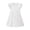 White, variant on Girls Summer Puff Sleeve Dress, Light Blue Asymmetric Tiered Skirt, Sweet Cotton Party Dress for Toddler & Little Girls (5-6Y)