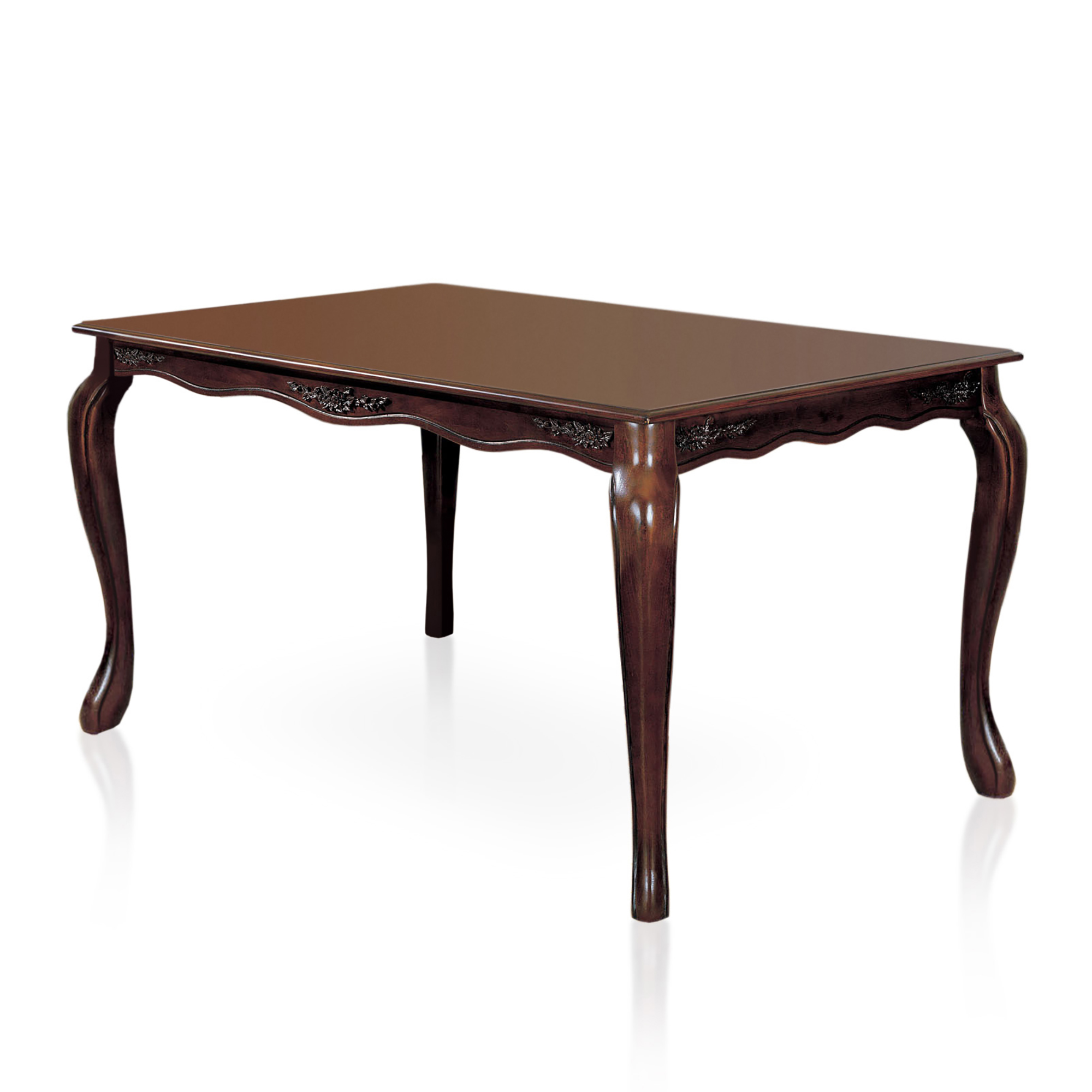 Furniture of America Shanendoa Traditional 60-inch 7-Piece Dining Set, Dark Walnut