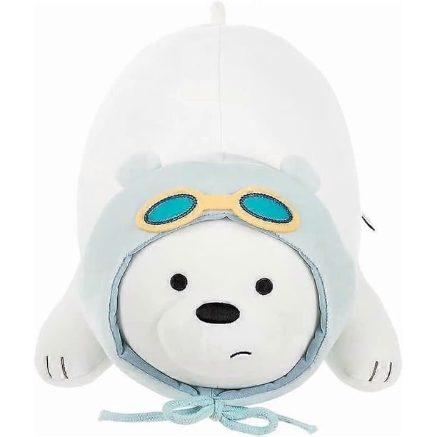 15" We Bare Bears Stuffed Animals, Cuddle Lying Plush Ultrasoft Toy Hugging Throw Sleeping Plushies Toy Pillow for Boy Girl Kids Children Toddler Bedd