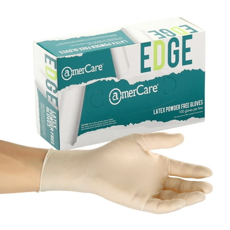 

amercare edge powder free gloves latex small case of 1000