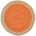 thumbnail image 6 of SAFAVIEH Natural Fiber Cebrail Braided Jute Area Rug, Orange/Natural, 3' x 3' Round, 6 of 6