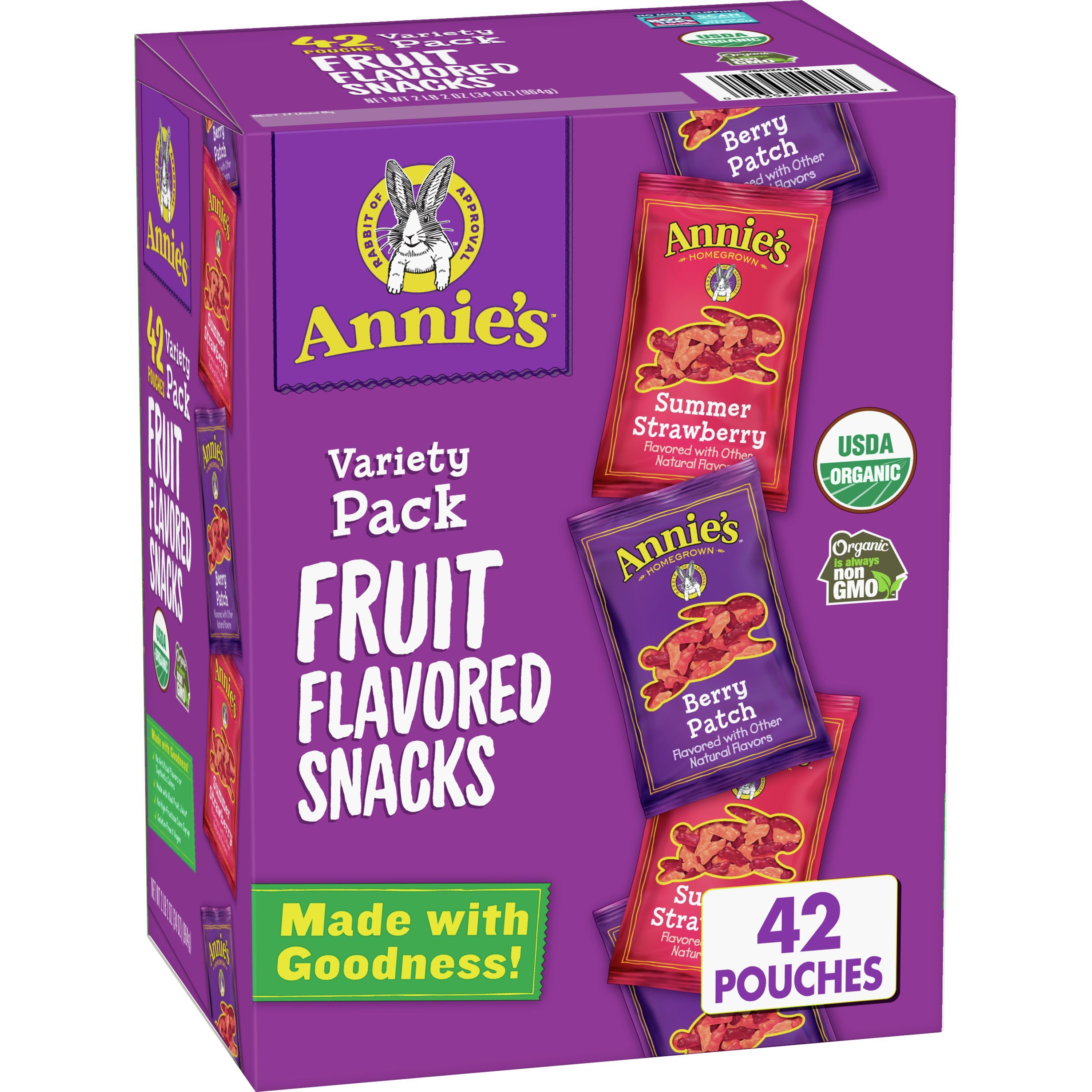 Annie's Summer Strawberry and Berry Patch Fruit Snacks, Variety Pack