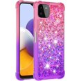 thumbnail image 3 of case for Samsung Galaxy A22 5G Case (Not 4G),Creativity Clear Gradient Quicksand Glitter Flowing Liquid Floating TPU Case Bling Diamond Sparkle Cover for Samsung Galaxy A22 5G JB Pink Mauve, 3 of 14