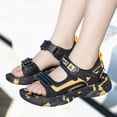 thumbnail image 2 of TOWED22 Boys Sports Active Sandals Open Toe Athletic Summer Shoe (Toddler to Big Kid)(Gold,4.5), 2 of 9