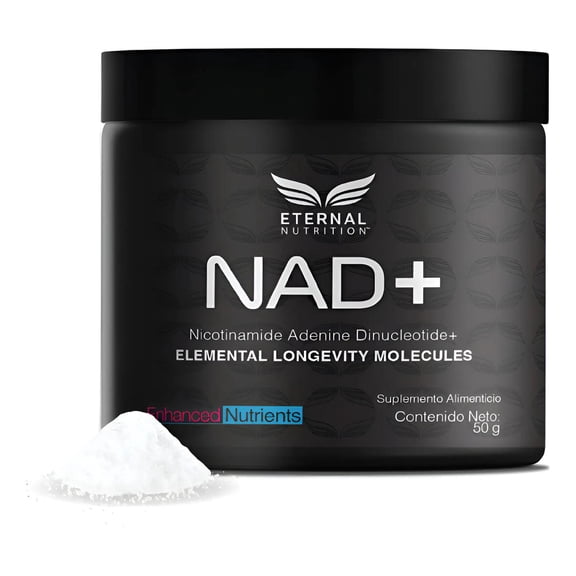 NAD+ Puro en Polvo Eternal Nutrition 50 Gramos 500 mg
