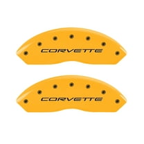 MGP 4 Caliper Covers Engraved Front & Rear C5/Corvette Yellow finish black ch Fits select: 2003-2004 CHEVROLET CORVETTE, 2002 CHEVROLET CORVETTE Z06
