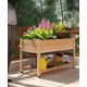 thumbnail image 1 of QinaQin Cama de cultivo elevada de madera con ruedas bloqueables, patas y repisa inferior, ideal para flores, verduras y hierbas en patio, terraza o balcón, 1 of 6