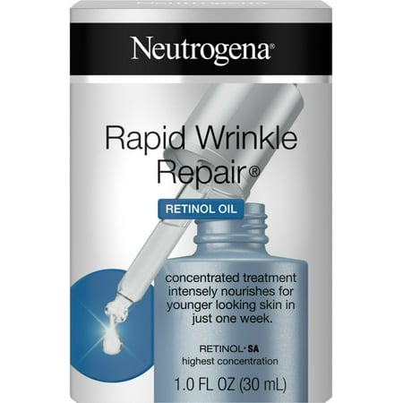 2 Pack - Neutrogena Rapid Wrinkle Repair Retinol Oil with Concentrated Retinol SA, Lightweight Anti-Wrinkle Treatment (Best Treatment For Wrinkles Between Eyebrows)