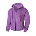 thumbnail image 4 of MHFRRA Chaqueta con Capucha y Cremallera de Color Liso, Sudadera Informal Suave para Otoño E Invierno, Cómoda para Exteriores Púrpura, 4 of 7