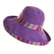 thumbnail image 3 of Sombrero para el sol Yuyangstore mujer playa violeta ala ancha, 3 of 8