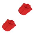 thumbnail image 1 of QualitChoice Simple Design Solid Color False Collar Formal Fashion Chiffon Fake Half Shirt Decorative Detachable Lapel Clothing Decor Red Round 2PCS, 1 of 6