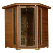 HeatWave  Whistler 4-Person Cedar Corner Infrared Sauna with 10 Carbon Heaters