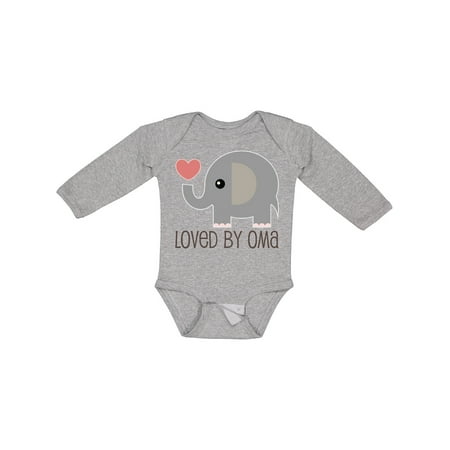 

Inktastic Grandchild Loved by Oma Gift Idea Gift Baby Boy or Baby Girl Long Sleeve Bodysuit