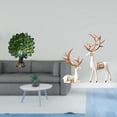 thumbnail image 2 of Elegante colección europea de esculturas de animales con estatuas de y reno para dormitorio, oficina, sala de estar, estantería y decoración, 2 of 8