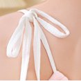 thumbnail image 4 of WAGUTH Warm Coral Fleece Nightgown for Women Sleeveless Ruffle Floral Decor Loose Quick Dry Shower Robes Loungewear, 4 of 9