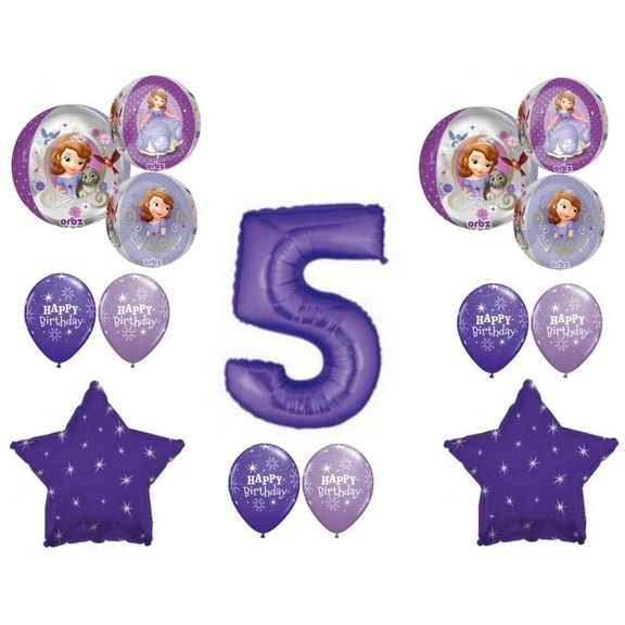 Awesome! SOFIA THE FIRST 5th Birthday party Balloons Decoration Supplies Orbz