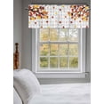thumbnail image 3 of Maple Leaf Valances for Windows Fall Autumn Leaves Farmhouse Gray Plaid Kitchen Valance Curtain Rod Pocket Small Curtains for Cafe Bathroom Laundry Basement 60" x 18", 3 of 8