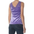 thumbnail image 2 of INC Womens Purple Velvet Sheer Inset Sleeveless V Neck Top XL, 2 of 2