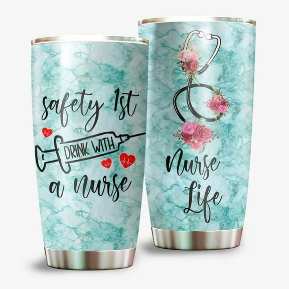 ACE Prints Nursing Tumbler, Gratitude Appreciation Gifts For Women, 20oz Stainless Steel Tumbler For Nurse, Lovely Tumbler With Lid For Woman Mom in Nursing Day