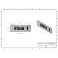 thumbnail image 5 of Women Restroom Sign -Two-Sided/Double Sided Projecting, Corridor and Hallway Sign (Aluminum, Silver, 4x12 Inch)-The Hallway Line(ref062022), 5 of 5