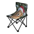 thumbnail image 2 of WOBOGO Dog Wearing A Santa Hat Camping Chair Convenient Four Corner Backrest Folding Stool Can Hold Up to 220lbs, 2 of 8