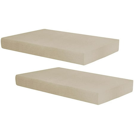 Mainstays Twin-over-Twin Memory Foam Khaki Youth Bunk Bed Mattresses, Set of