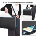 thumbnail image 3 of Video Projector Bag, Pressure Reducing Back Pull Rod Belt Great Protecting Projector Storage Case Double Zipper Polyester Fiber Pearl Cotton  For Office, 3 of 8