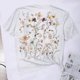 thumbnail image 4 of Tops de Manga Corta de las Mujeres, Cuello Redondo Impreso, Camiseta de Manga Corta para las Mujeres, 4 of 6