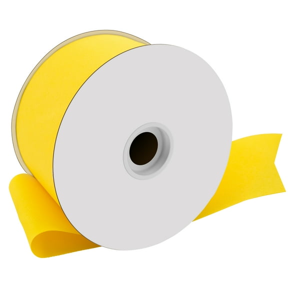 Offray Ribbon, Yellow 3 Inch Grosgrain Ribbon for Crafting, Sewing, Gift Wrapping, Decorating, 50 Yd, 1 Each