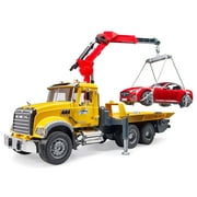 Bruder 02829 MACK Granite Tow-Truck w/ Bruder Roadster