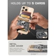 thumbnail image 3 of SUPCASE for MagSafe Wallet with AirTag Holder, Magnetic Airtag Wallet for Men, [Hold 5 Cards] [Adjustable Stand] [RFID Blocking] Phone Stand Card Holder Tripod for iPhone 16/15/14/13/12 Series, Gold, 3 of 11