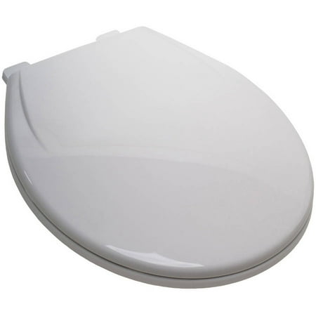 Plum Best White Plastic EZ Close Round Toilet Seat With Closed