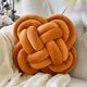 thumbnail image 1 of wonima44 Knot Pillow Ball, Decorative Throw Pillows with Velvet Fabric for Couch Bed, 12" Decor Knotted Square Floor Pillow Cushions for Living Room (12 Inches, Brown), 1 of 1