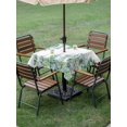 thumbnail image 4 of Outdoor Tablecloth with Umbrella Hole for Patio/Picnic/Party/Camping, Sage Green Wisteria Waterproof Table Cloth Square Cover Washable, Sprinng Summer Pastoral Botanical (54"x 54"), 4 of 8