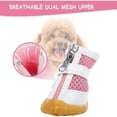 thumbnail image 4 of 4Pcs Pet Dog Sports Puppy Booties Sandals Mesh Shoes Dog Shoes for Small Dogs Boots, Breathable Dog Booties PawProtector for Hot Pavement WinterSnow Hiking Booties, 4 of 7
