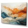 thumbnail image 2 of Designart "Vibrant River Ink Fusion" Abstract Marble Canvas Art Print, 2 of 7
