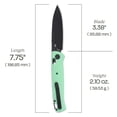 thumbnail image 5 of CRKT Counterpart Everyday Carry Folding Knife with Crossbar Lock: 12C27 Steel Plain Edge Blade, Blue Glass-Reinforced Nylon Handle, K430BKP, 5 of 5