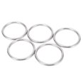 thumbnail image 3 of 5 Pcs Anneau Rond Soudé en Acier Inoxydable de Qualité Marine pour Navigation Plongée Bagages 4x40mm, 3 of 5