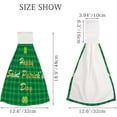 thumbnail image 3 of Hanging Towels 1 Pcs, Dish Towels Green St Patrick's Day Plaid Absorbent Hand Towels with Hanging Loop Washcloth for Bathroom Kitchen, 3 of 6