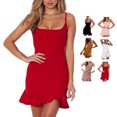 thumbnail image 3 of Vestido Cruzado, Manga Corta, Estilo Delgado, Encantador, Elegante, Vestido Cruzado Para Mujer Para Fiesta ANGGREK Otros, 3 of 6