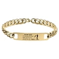 thumbnail image 1 of Pulsera de cadena de eslabones Pulsera de eslabones Brazalete Hip Hop Joyería Pulsera del día para Navidad Día de Acción de Gracias oro, 1 of 8
