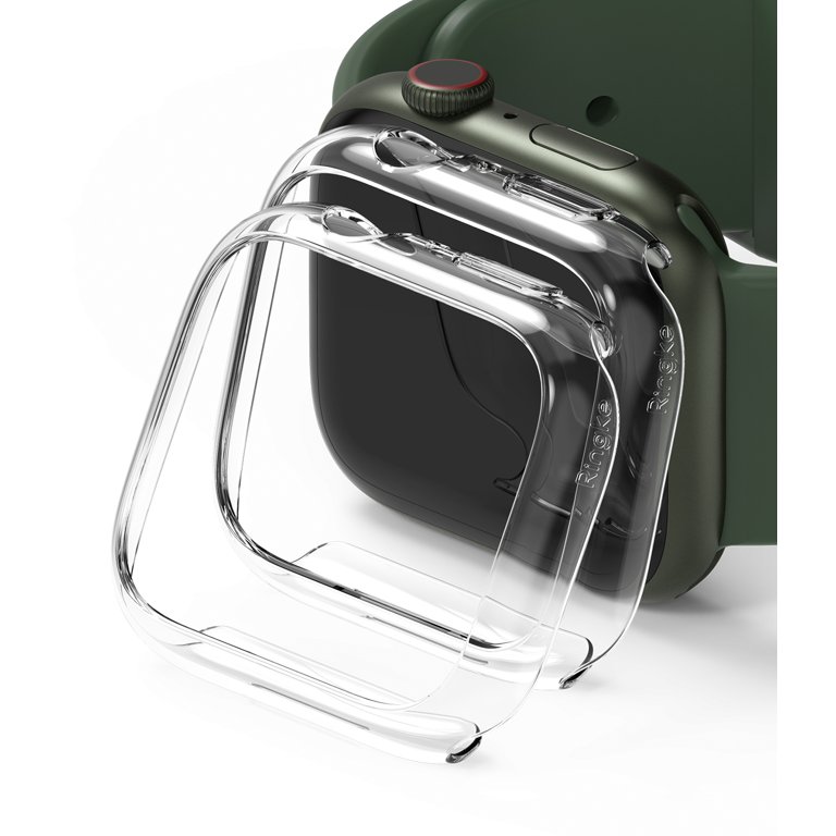 Ringke Slim Case [2 Pack] Compatible with Apple Watch 7 45mm, Watch7 Bezel  [Frame Only] Premium PC Hard Thin Cover - Clear