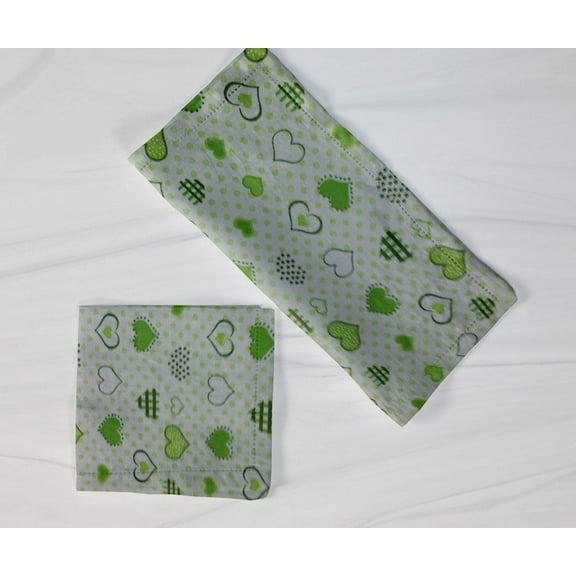 Cotton Hearts and Dots Napkins 18"X18"