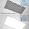 thumbnail image 4 of Black Moire Ombre Fluorescent Light Covers, Water Ripple Stripe Farmhouse Magnetic Light Covers for Ceiling Lights, Fluorescent Ceiling Shade Filters for Classroom Bedroom Office 4x2Ft x 4PCS, 4 of 8