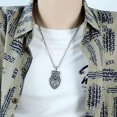 thumbnail image 2 of Men's Stainless Steel Wolf Necklace Vintage Gothic Viking Tribal Wolf Pendant Necklace Punk Style Domineering Fierce Amulet, 2 of 4