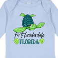 thumbnail image 4 of Inktastic Fort Lauderdale, Florida Happy Sea Turtle Boys or Girls Long Sleeve Baby Bodysuit, 4 of 5